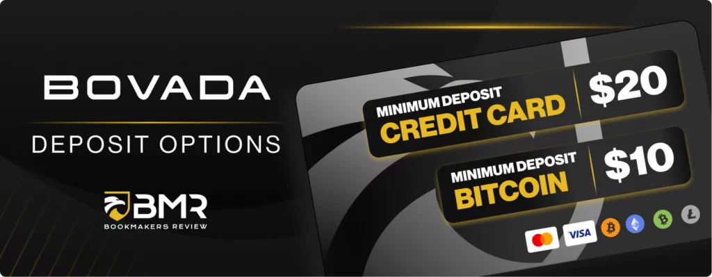 Bovada Deposit Options - Minimum Deposits with Credit Card and Bitcoin