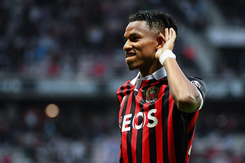 OGC Nice Hicham Boudaoui team's goal AS Saint-Etienne soccer