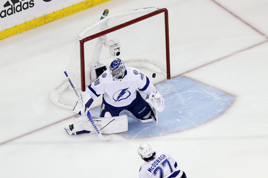 Andrei Vasilevskiy against New York Rangers during Stanley Cup Playoffs.