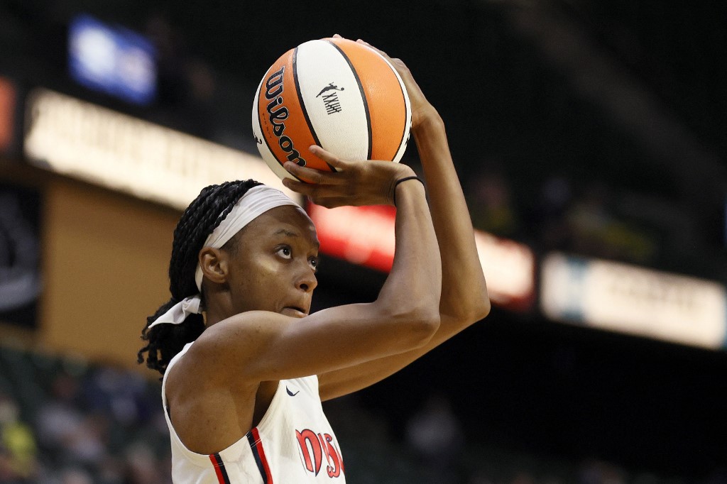 Shatori Walker-Kimbrough Washington Mystics Seattle Storm WNBA game.