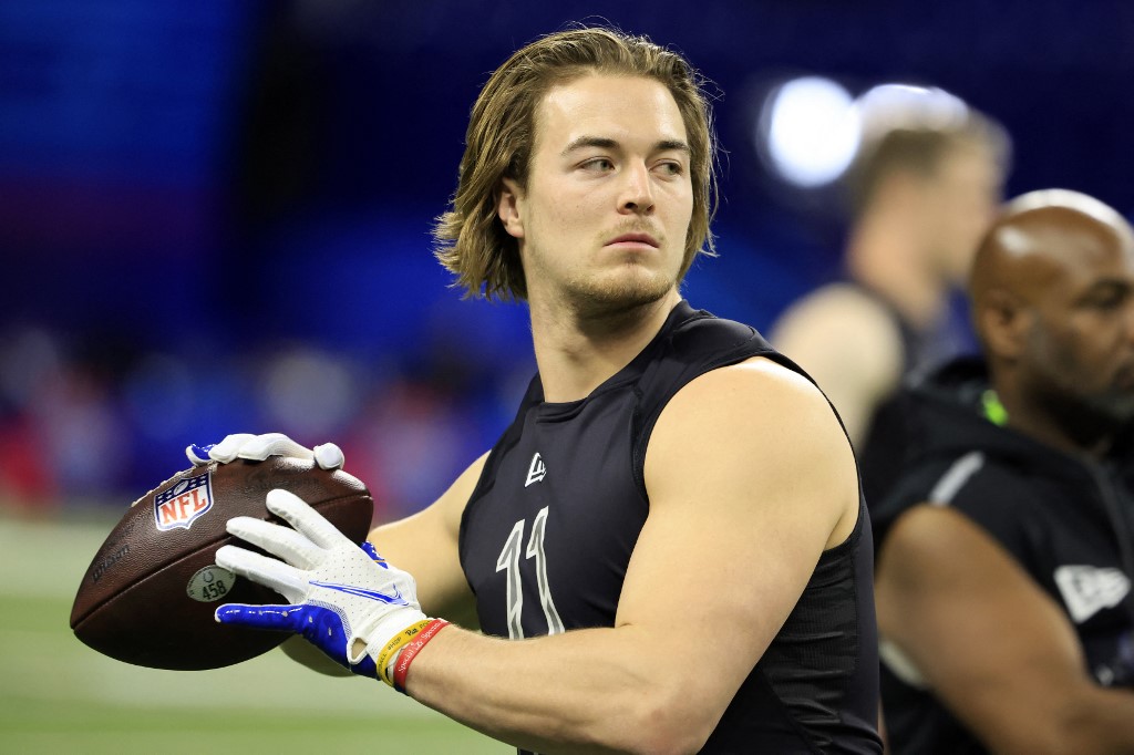 Kenny Pickett NFL Combine Lucas Oil Stadium
