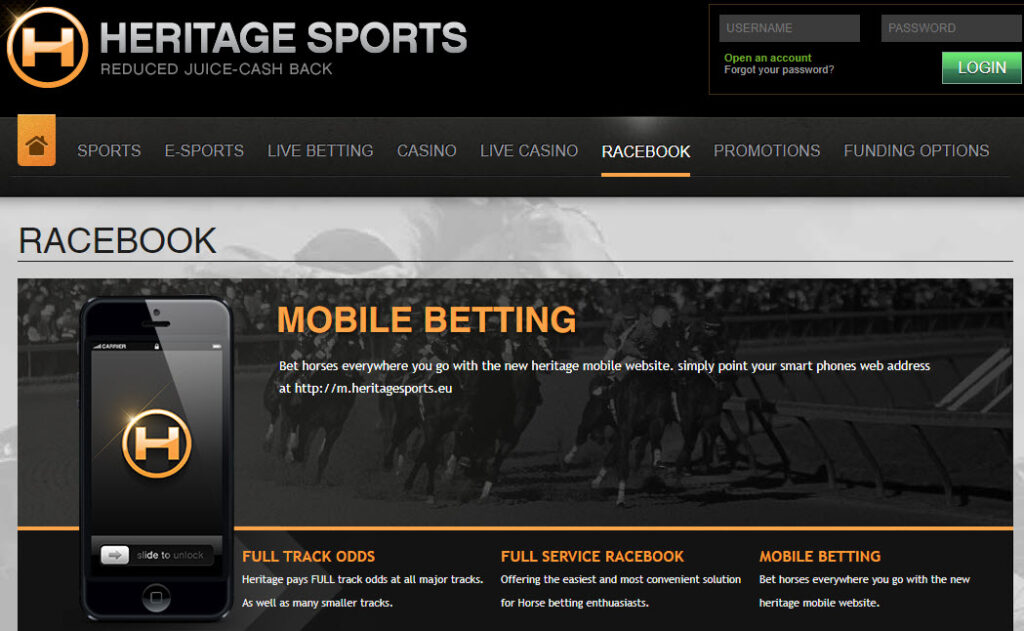 Heritage Sports Racebook