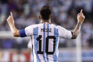 Lionel Messi Celebrates Argentina Soccer Team