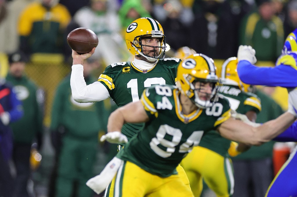 Aaron Rodgers Green Bay Packers v LA Rams
