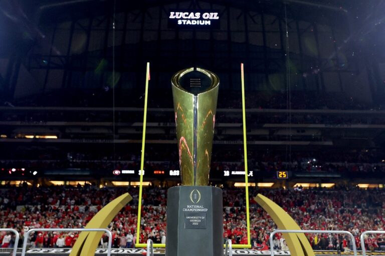 National Championship trophy Georgia Bulldogs Alabama Crimson Tide