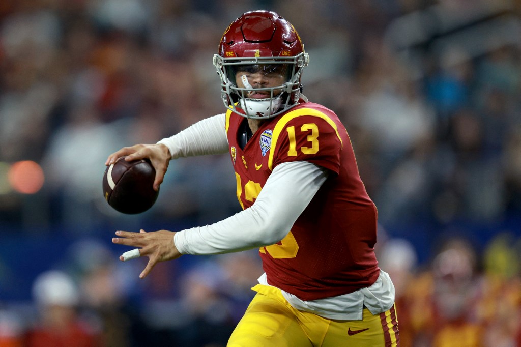 Caleb Williams #13 of the USC Trojans