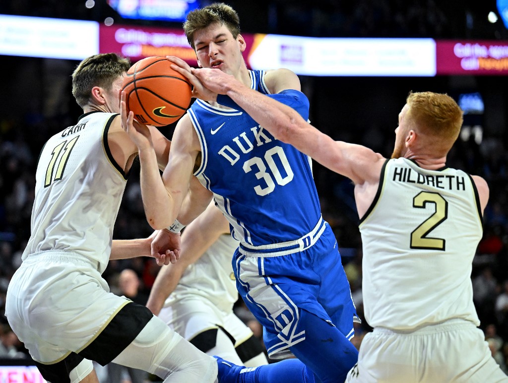 Kyle Filipowski Duke Blue Devils Versus Wake Forest