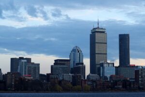 Prudential Center Boston City skyline Massachusetts