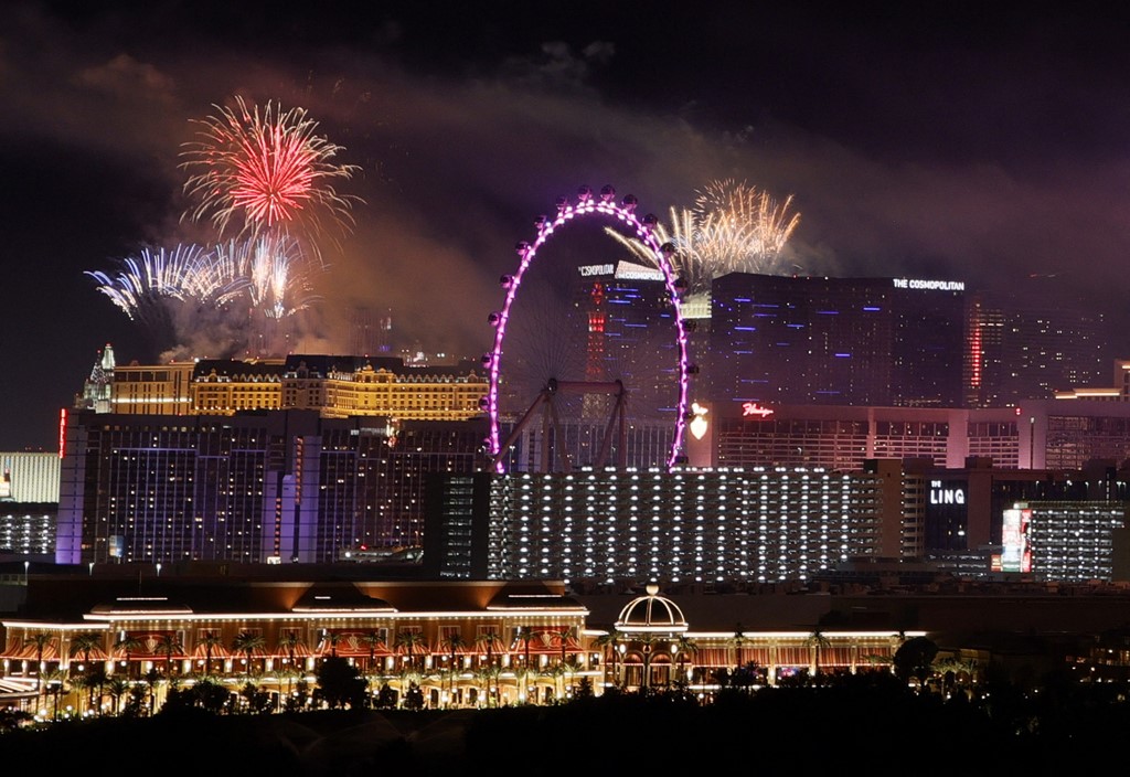 Fireworks Las Vegas Strip Nevada Hotel Casinos