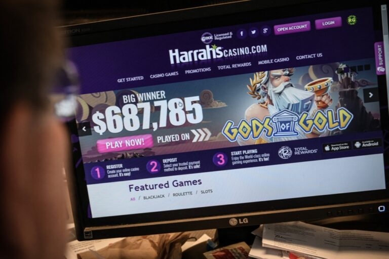 An AFP journalist looks at an online gambling website.