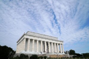 View Statue Lincoln Memorial Washington Dc