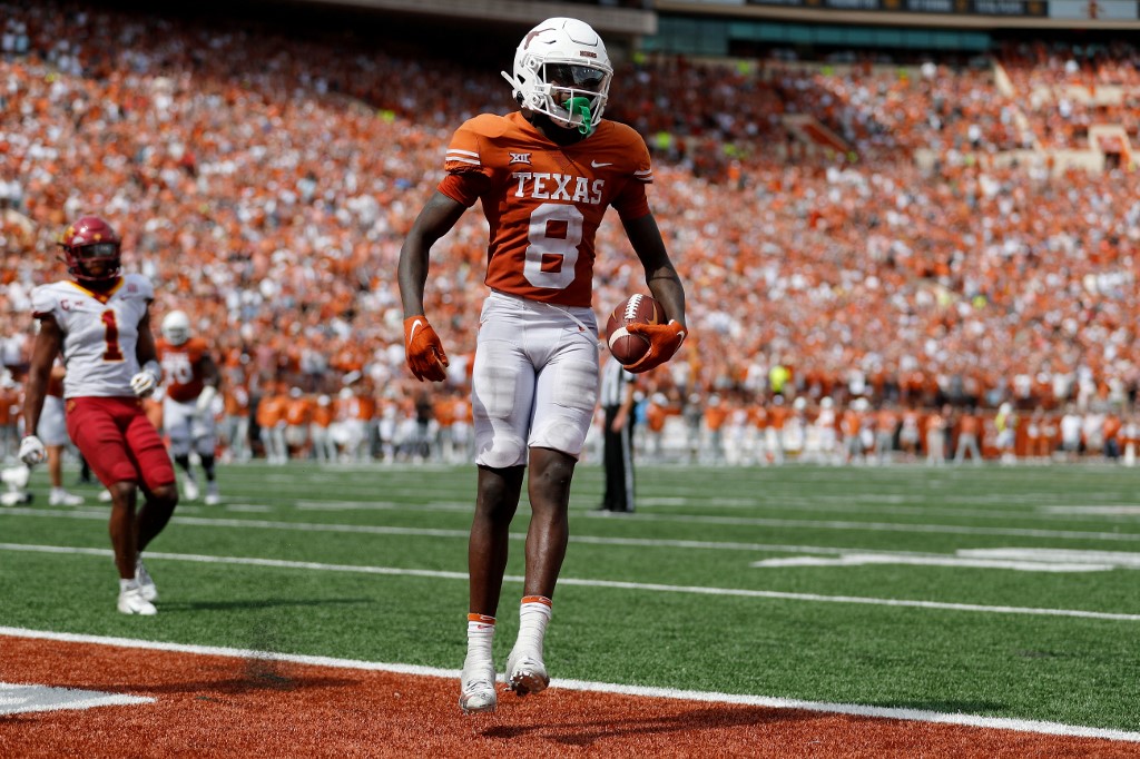 Xavier Worthy Texas Longhorns NCAAF player