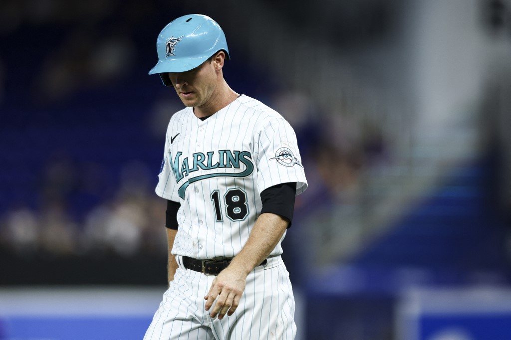 Alan Trejo of the Colorado Rockies at bat against the Miami Marlins News  Photo - Getty Images