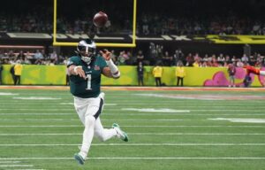 Jalen Hurts Super Bowl LIX between the Kansas City Chiefs and the Philadelphia Eagles - Game