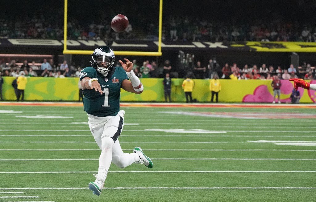 Jalen Hurts Super Bowl LIX between the Kansas City Chiefs and the Philadelphia Eagles - Game