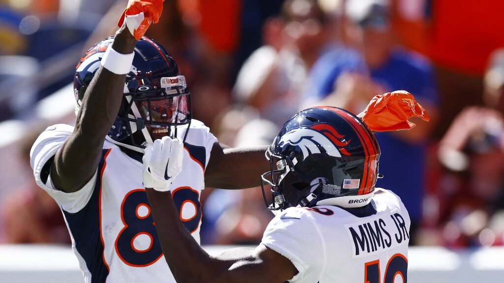Brandon-Johnson-89-of-the-Denver-Broncos-celebrates-with-Marvin-Mims-Jr.-19-of-the-Denver-Broncos-after-Mims-receiving-touchdown-during-the-first-quarter-against-the-Washington-Commanders-aspect-ratio-16-9