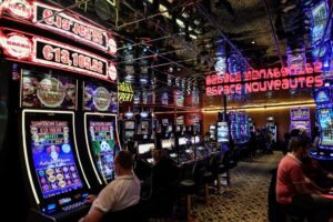 General View People Gambling Slot Machines