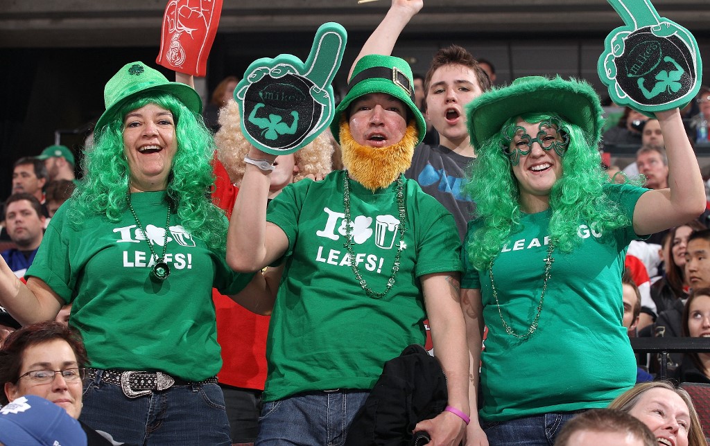 NHL Fans celebrate St. Patrick's Day NHL picks