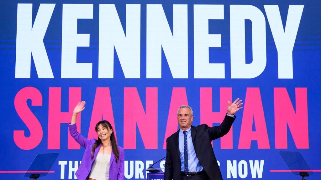 US-presidential-candidate-Robert-F-Kennedy-Jr.-R-announces-his-running-mate-Nicole-Shanahan-L-in-Oakland-California-on-March-26-2024-aspect-ratio-16-9