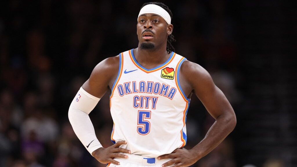 Luguentz-Dort-5-of-the-Oklahoma-City-Thunder-during-the-second-half-of-the-NBA-game-at-Footprint-Center-on-March-03-2024-aspect-ratio-16-9
