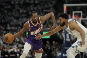 Kevin Durant Phoenix Suns v Minnesota Timberwolves - Game One