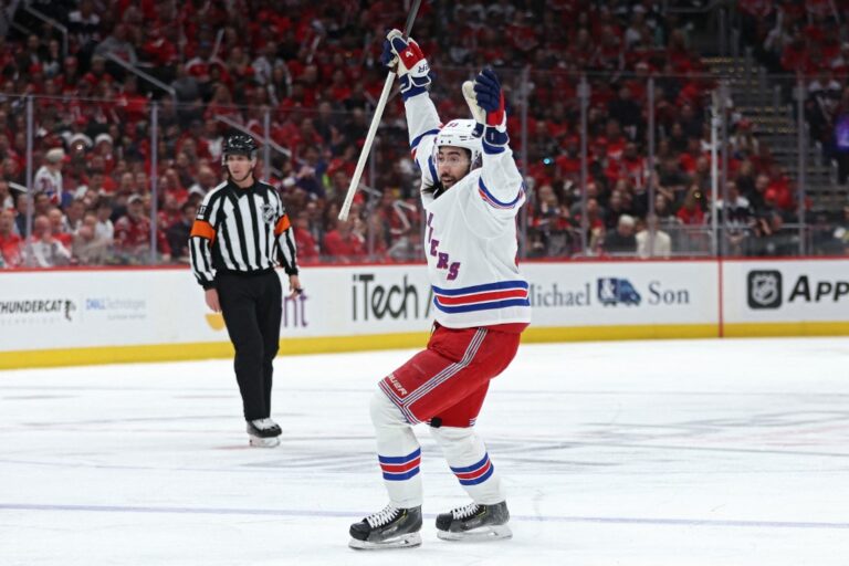 Mika Zibanejad New York Rangers 2024 Stanley Cup Playoffs Washington