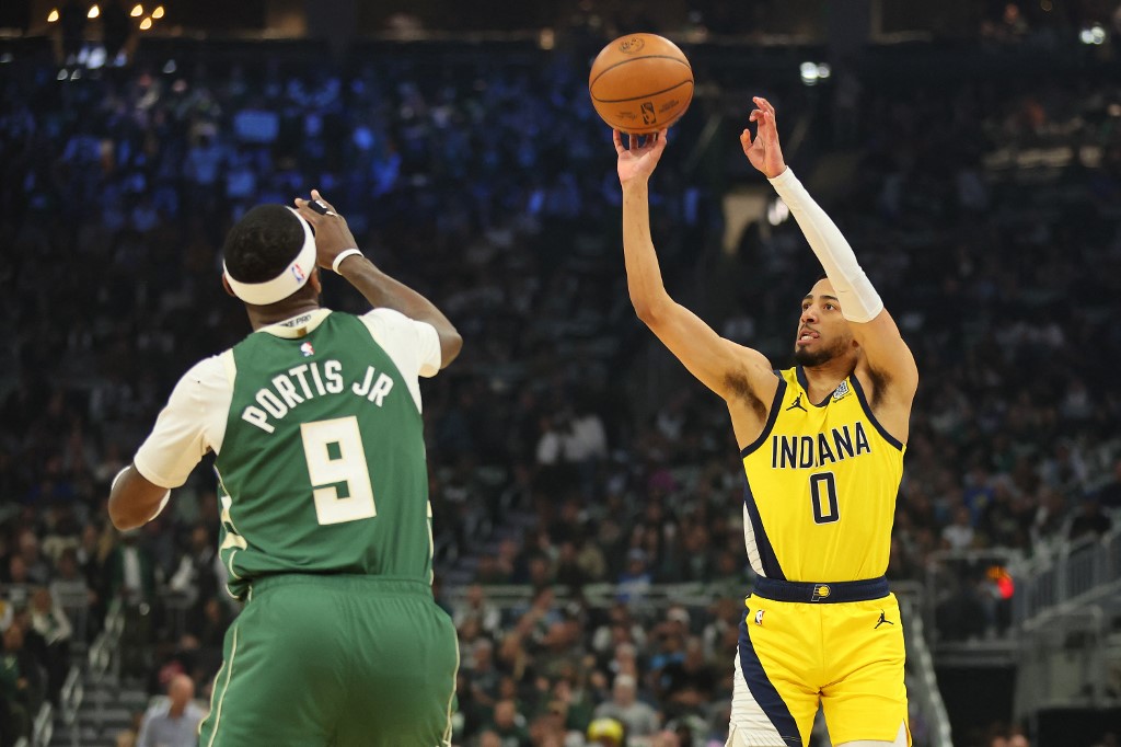 Tyrese Haliburton Indiana Pacers v Milwaukee Bucks