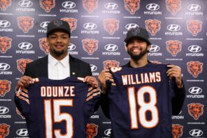 Odunze and Williams Chicago Bears Introduce Quarterback Caleb Williams and Wide Receiver Rome Odunze