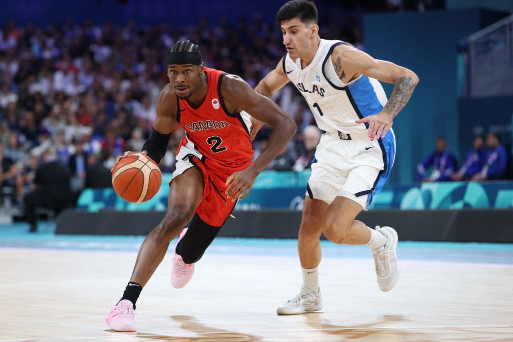 Shai Gilgeous-Alexander BASKETBALL-OLY-PARIS-2024-GRE-CAN