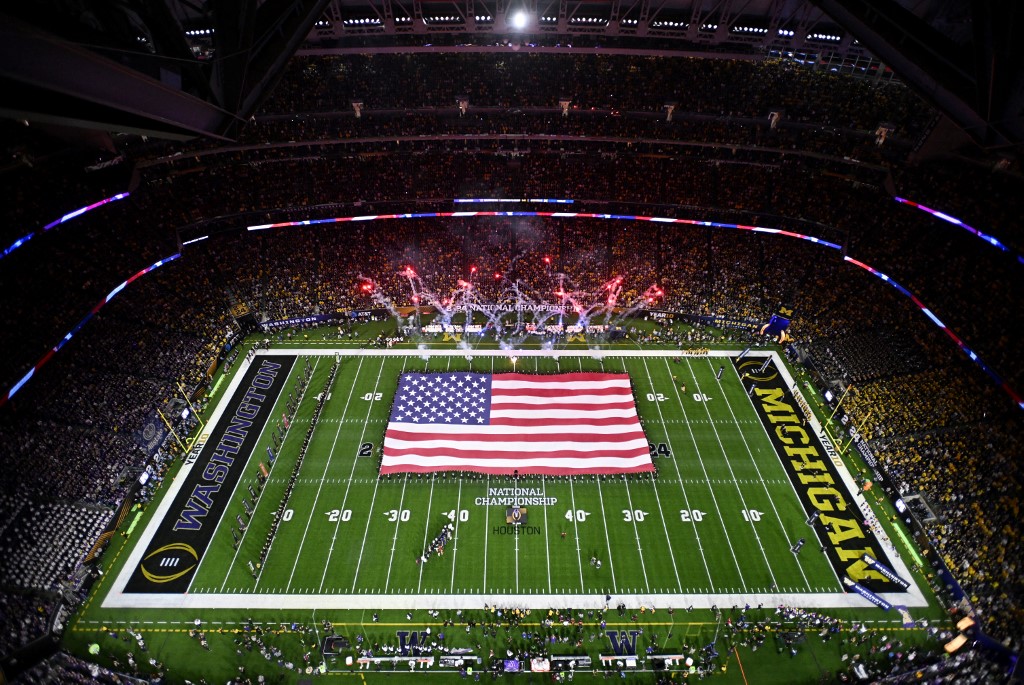 American flag 2024 CFP National Championship - Michigan v Washington