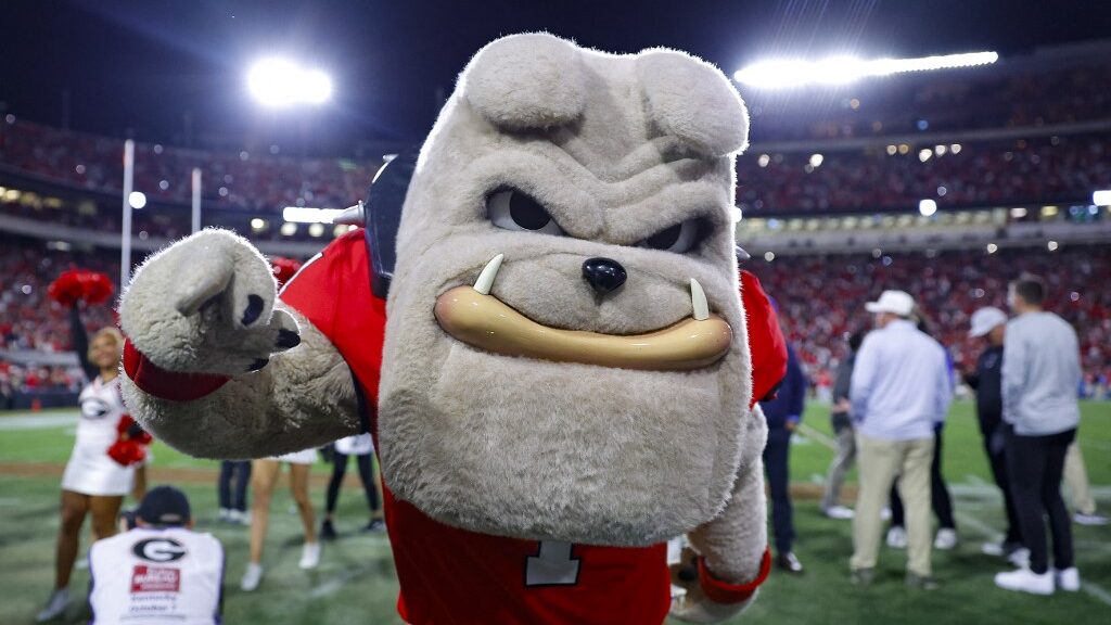 Georgia-Bulldogs-mascot-Hairy-Dawg-gets-the-crowd-going-at-the-start-of-the-fourth-quarter-against-the-Kentucky-Wildcat-aspect-ratio-16-9