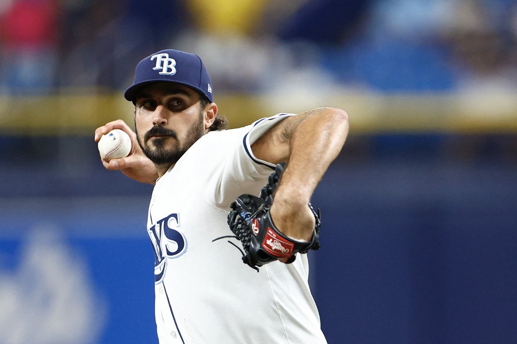 Zach Eflin #24 of the Tampa Bay Rays Florida