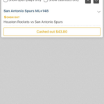 BookMaker Cash Out Feature - screen 4