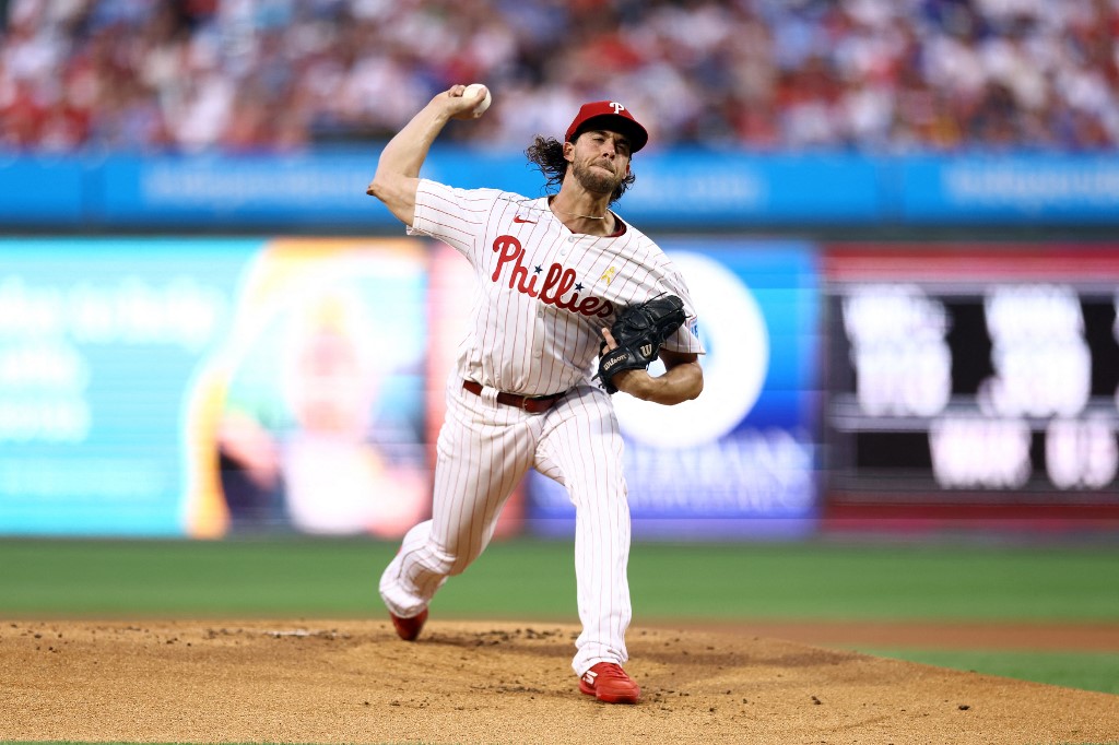 Aaron Nola - Atlanta Braves v Philadelphia Phillies