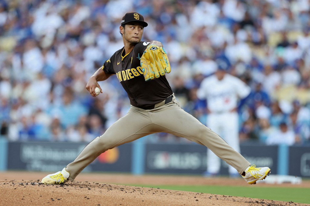 Yu Darvish Division Series - San Diego Padres v Los Angeles Dodgers - Game 2