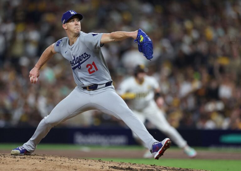 Walker Buehler #21 of the Los Angeles Dodgers Division Series California