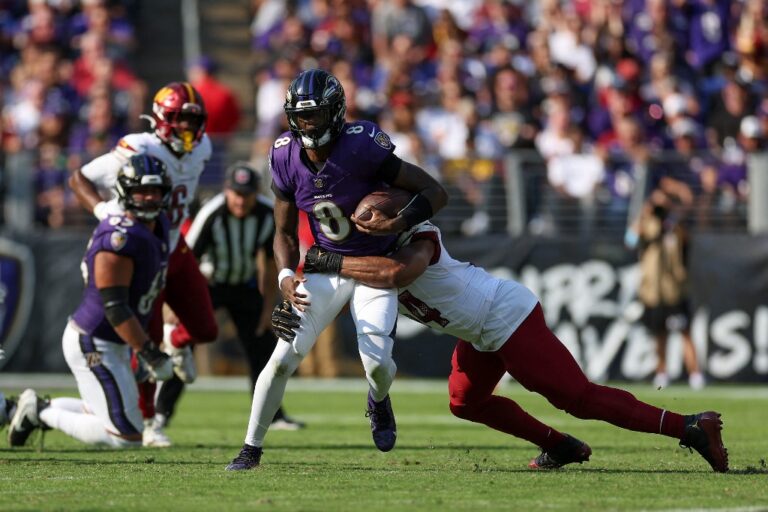 Sheldon Day -Washington Commanders v Baltimore Ravens