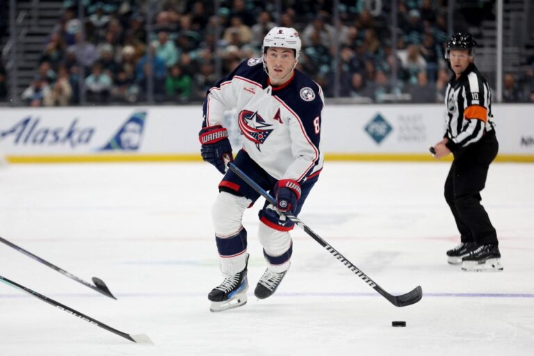 Zach Werenski - Columbus Blue Jackets v Seattle Kraken