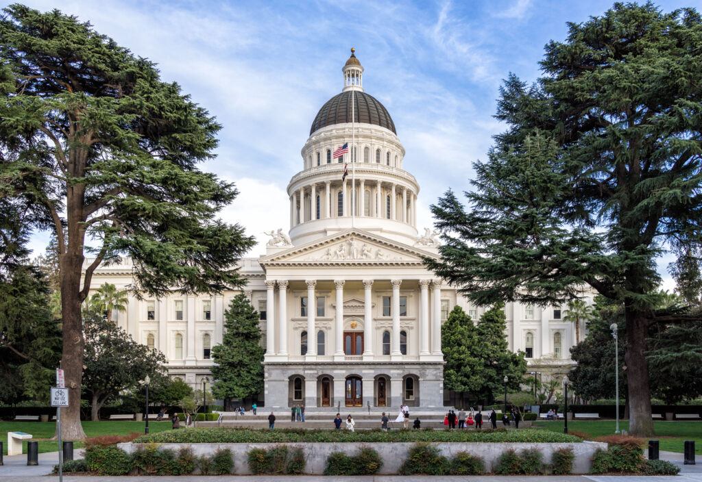 The California State Capitol, located in Sacramento