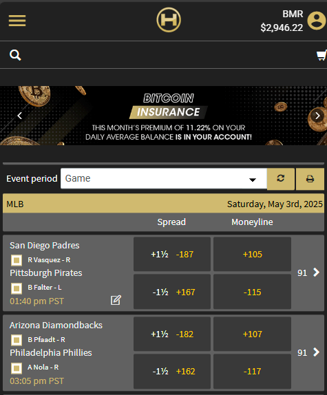 Heritage Sports Mobile Betting