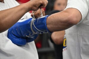 Boxer Manny Pacquiao public workout