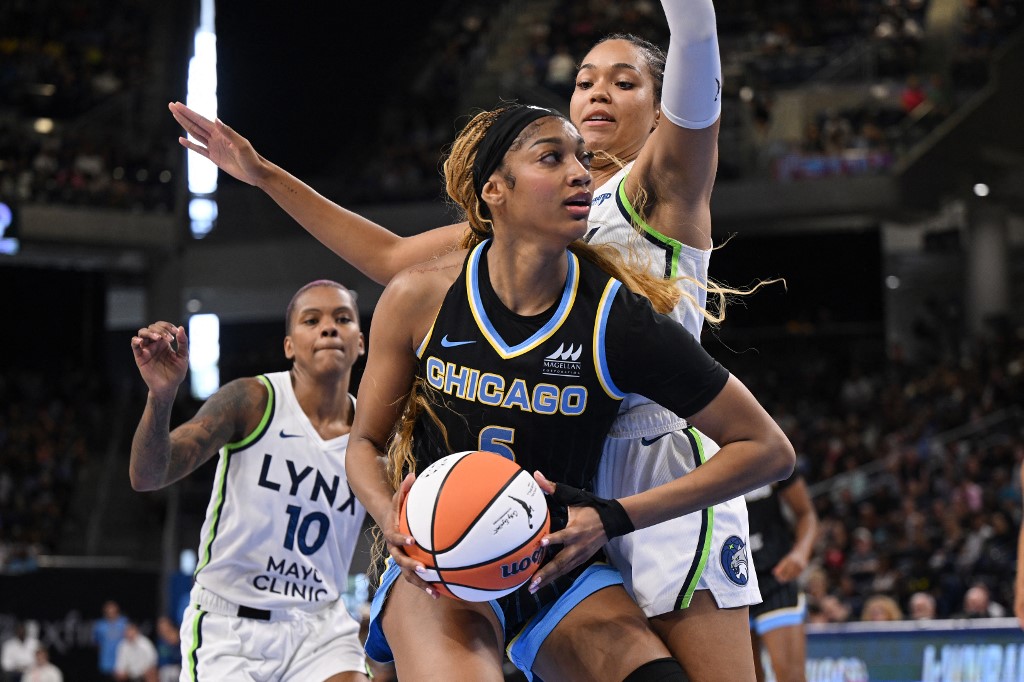 WNBA Angel Reese Minnesota Lynx v Chicago Sky