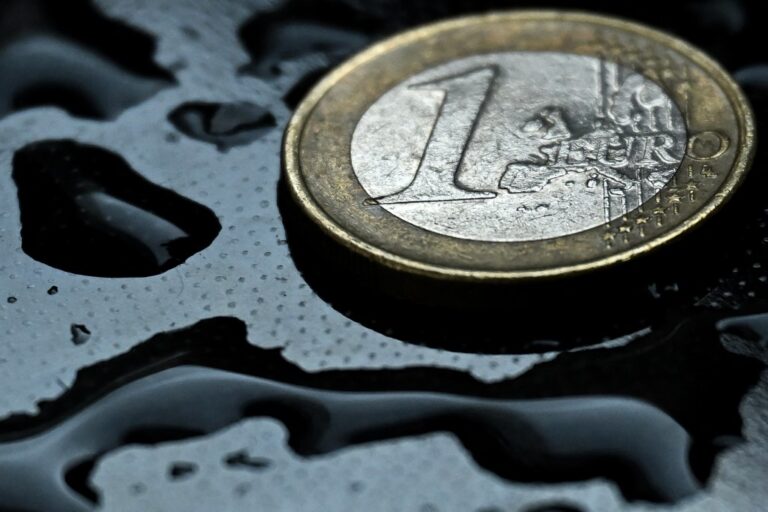 A one Euro coin of Europe's Euro currency.