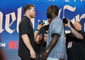 Boxing Canelo Álvarez vs. Terence Crawford Press Conference at Fanatics Fest, New York City
