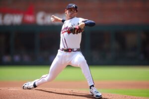 Hurston Waldrep - MLB - Miami Marlins v Atlanta Braves - Game One