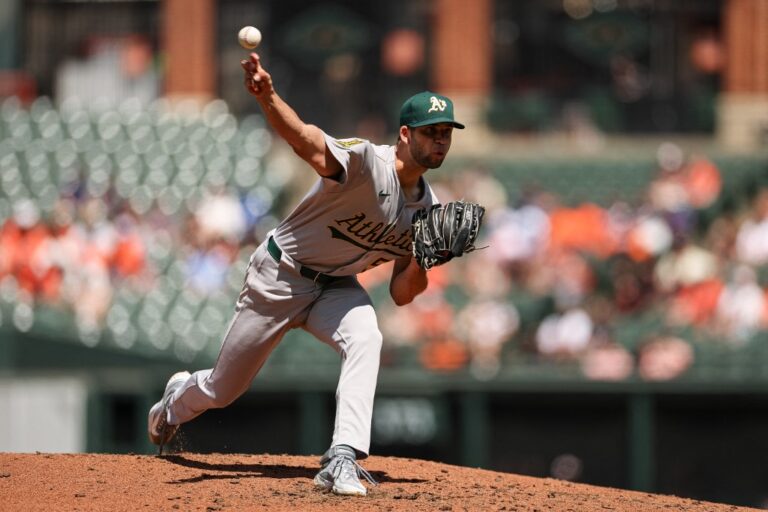 Luis Morales Athletics v Baltimore Orioles