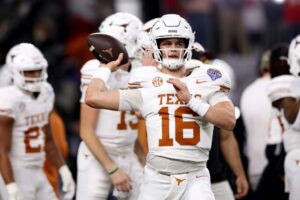 Arch Maning in Texas uniform