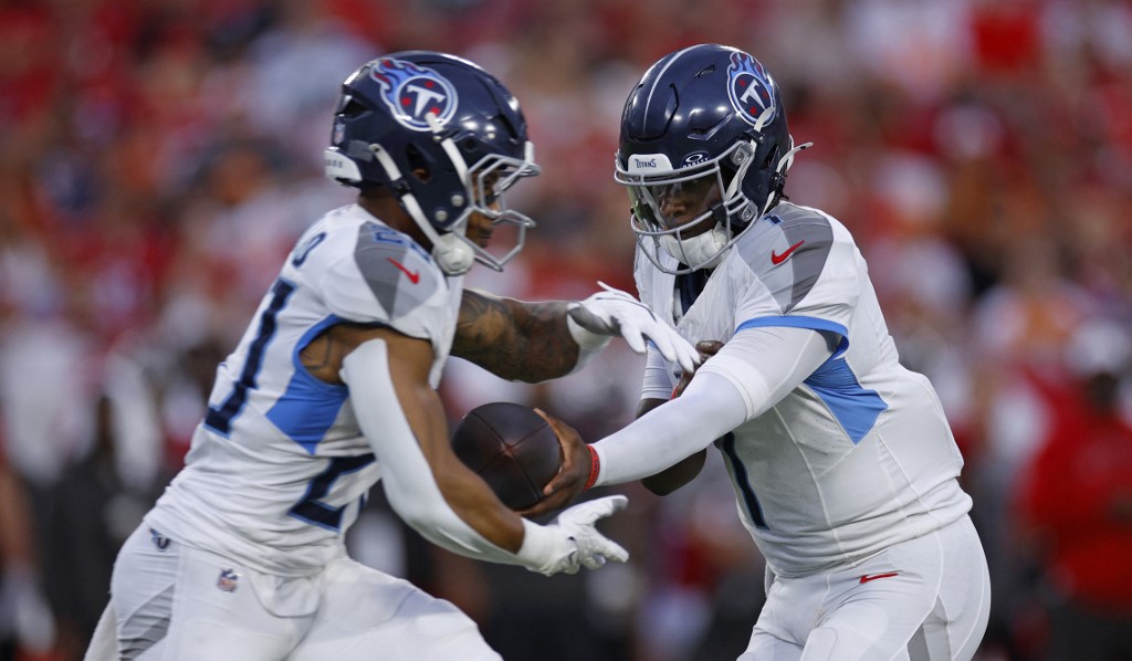 Cameron Ward Tennessee Titans v Tampa Bay Buccaneers - NFL Preseason 2025