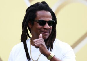 Jay-Z acknowledges the crowd during the FIFA Club World Cup 2025