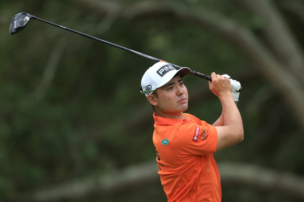 Taiga Semikawa of Japan plays his shot from the 11th tee during the first round of the Myrtle Beach Classic.
